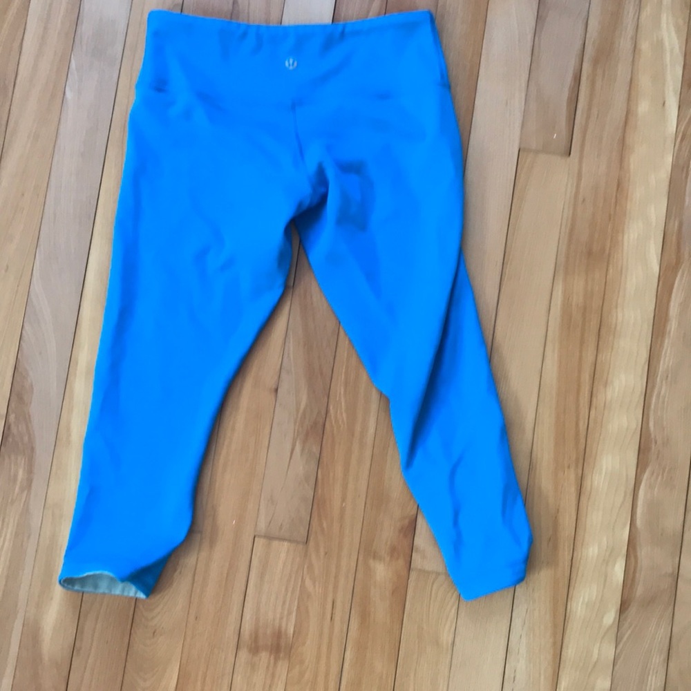 Teal lulu lemon low rise leggings